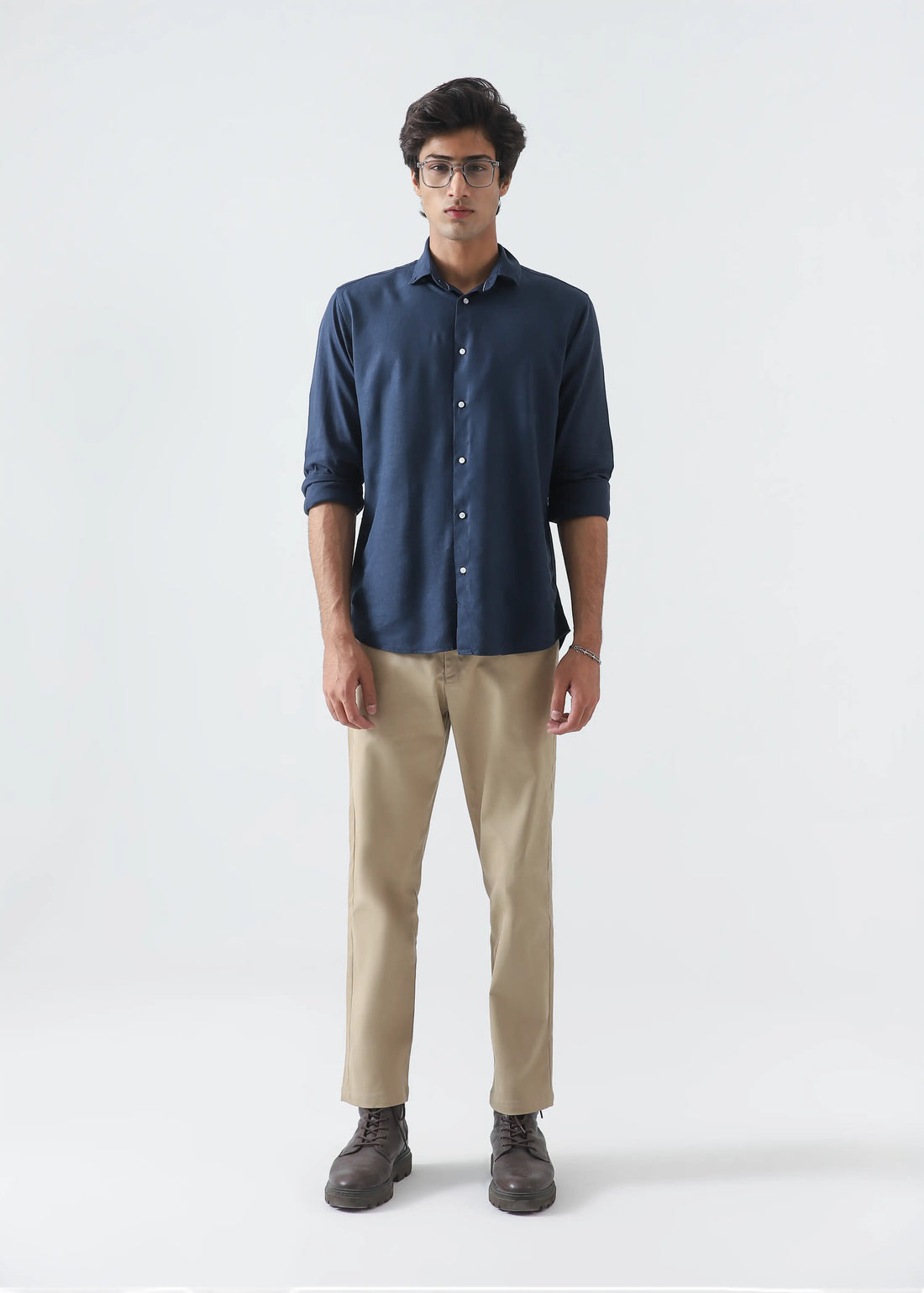 Navy Linen Shirt
